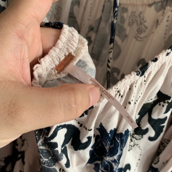 Free People Glenside Floral Strappy Back Blouse - Picture 5 of 7